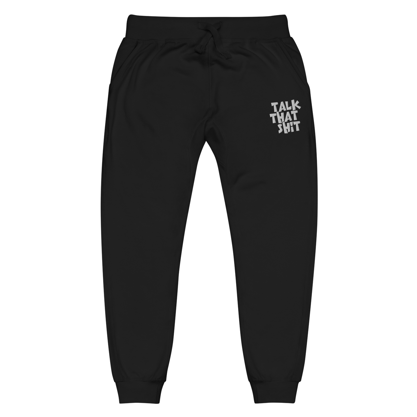 Say Word (Talk That Shxt) Fleece Sweatpants (Unisex) - Black