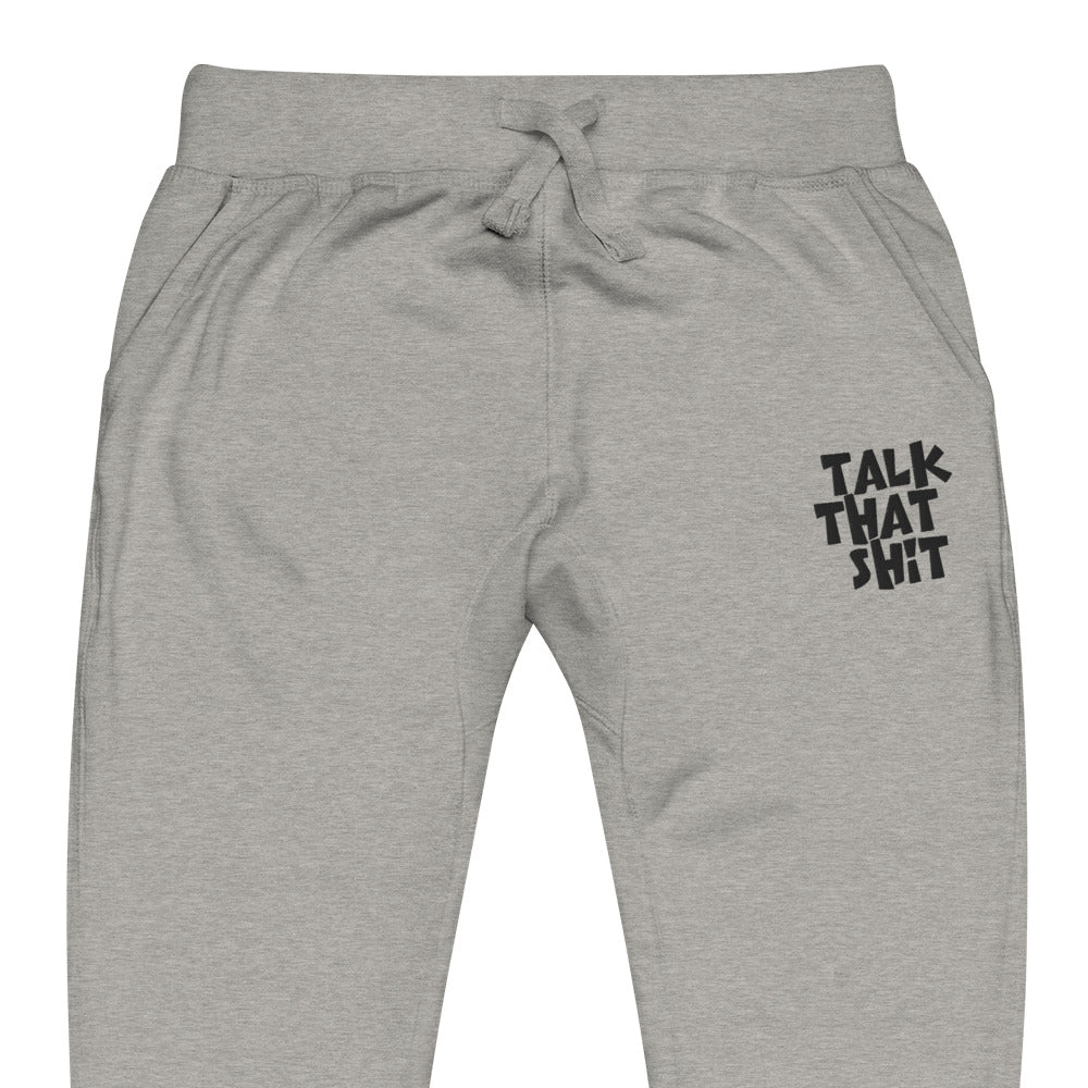 Say Word (Talk That Shxt) Fleece Sweatpants (Unisex) - Grey