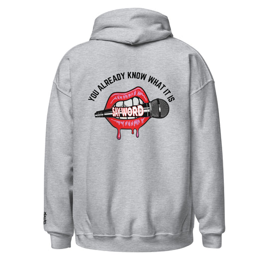 Say Word Original Hoodie (Unisex) - Grey